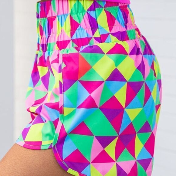 Geometric Print Athletic Shorts - Picture 4 of 6